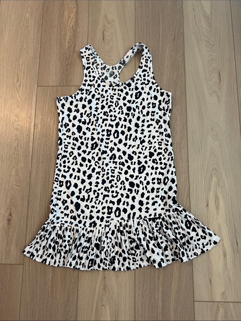 Tail Black and White Leopard Print Tennis Dress - Size S